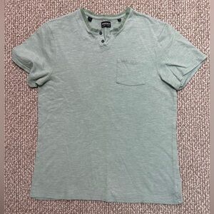 Buffalo David Bitton Pastels Green Henley Shirt